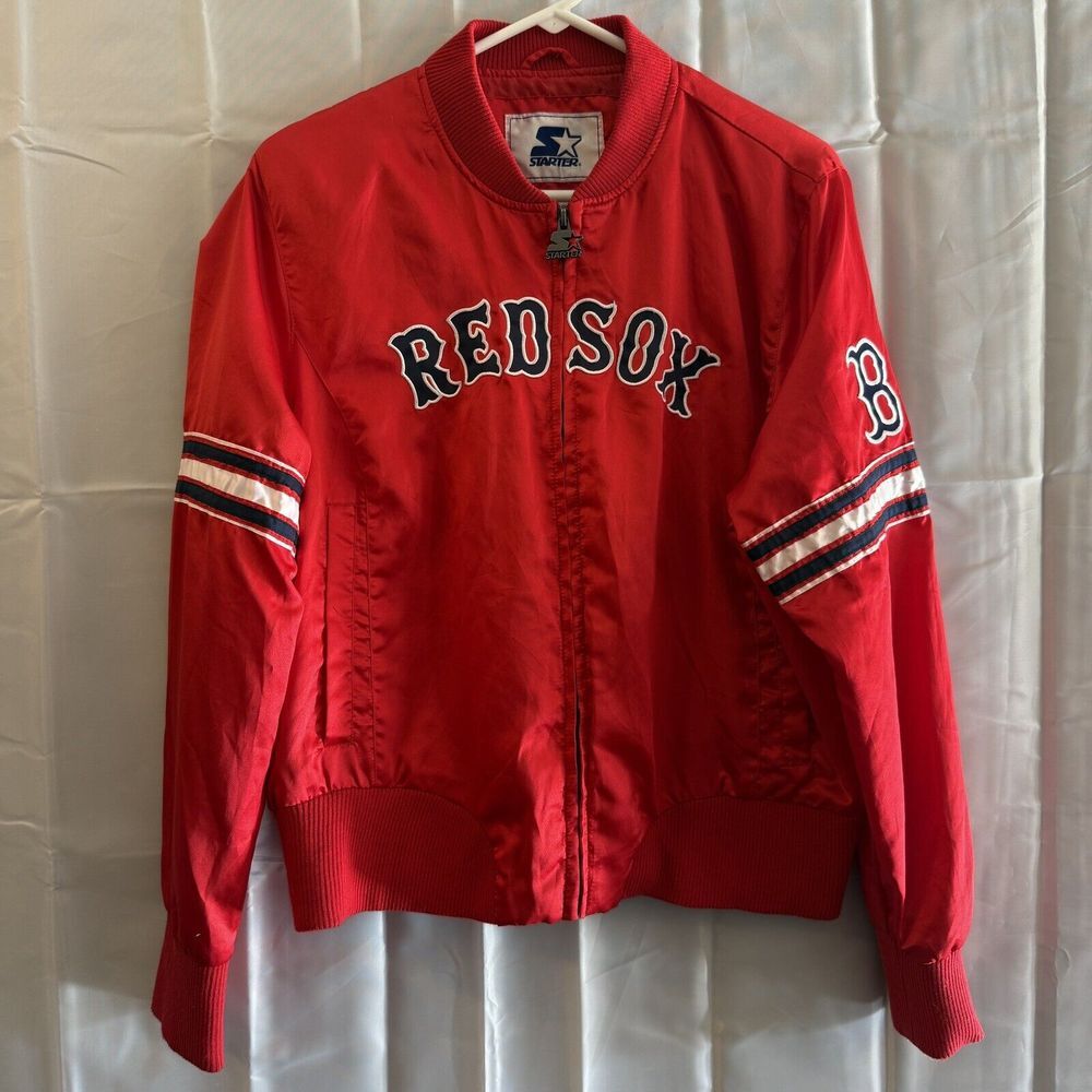 Vintage‎  Boston Red Sox Starter Satin Jacket Womens XXL USA MLB RARE Excellent